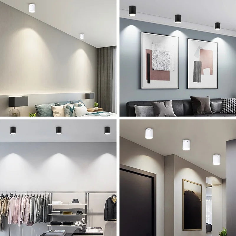 ampoule led spot lumineux blanc noir doré moderne fixée vis e27