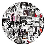 stickers adhésifs étanches gothiques manga abstraits visages grimaçants tomie kawakami junji ito
