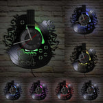 horloge murale guitare stylisée vinyle noir moderne rétro salon quartz aiguille