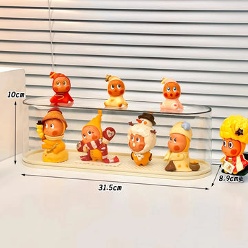 boîte rangement plastique figurines animaux accessoires décoratifs compartimentée empilable transparente