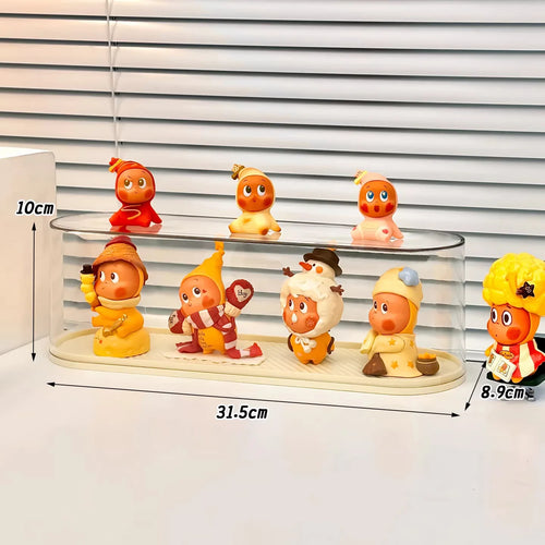 boîte rangement plastique figurines animaux accessoires décoratifs compartimentée empilable transparente