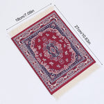 tapis table tissu ornements floraux rouge bleu beige classique adhésif décoration traditionnel