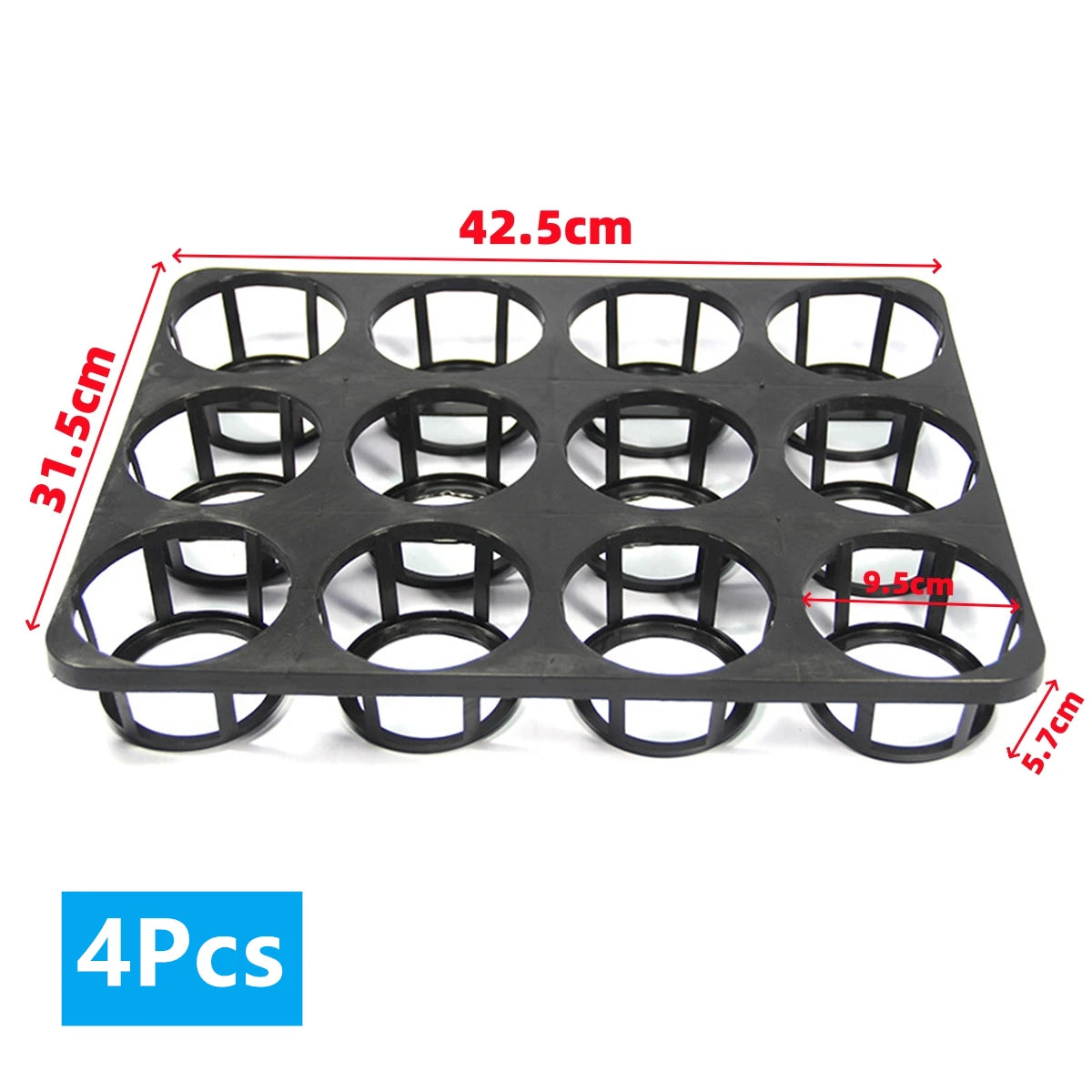 grille culture semis noire 12 trous 15 trous durable réutilisable transporte pots fleurs