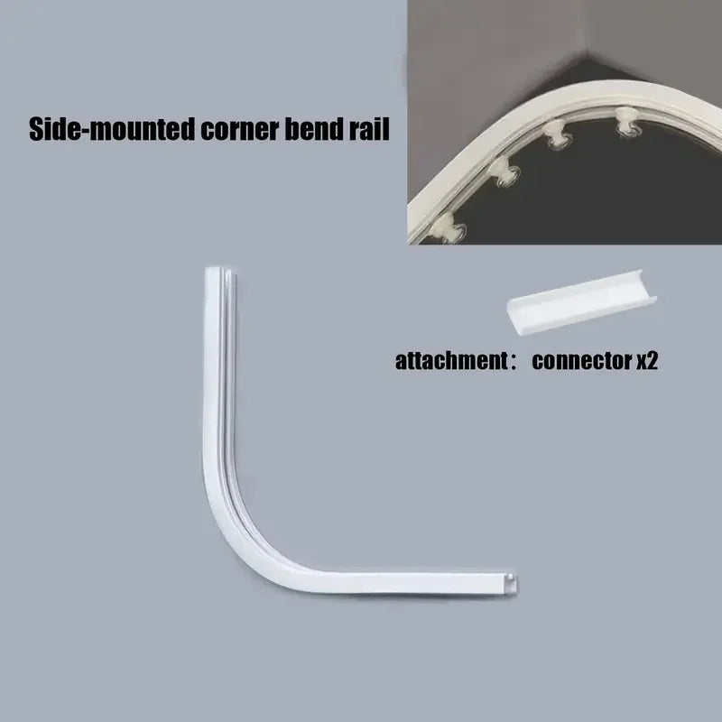 Rail rideau auto adhésif blanc moderne 100cm 150cm 200cm 250cm 300cm 350cm 400cm 50cm