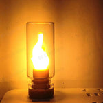lampe led effet flamme usb transparente orange beige moderne chambre veilleuse festival