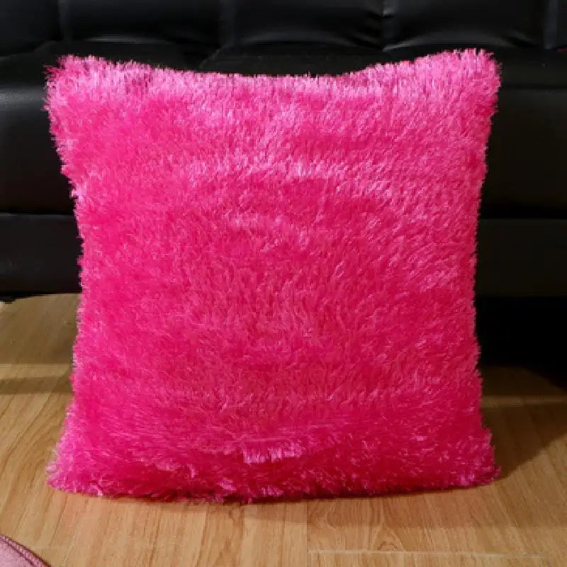 housse coussin velours doux moderne violet rouge vert blanc noir 41x41 cm