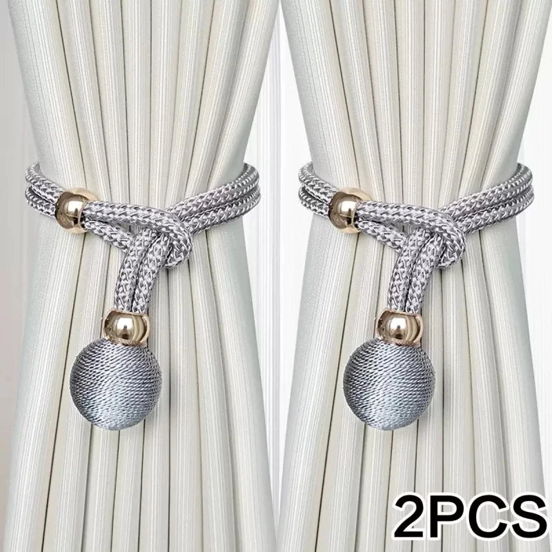 rubans rideau ajustables moderne gris beige boucles décoratives tissé opaques 50cm 2pièces