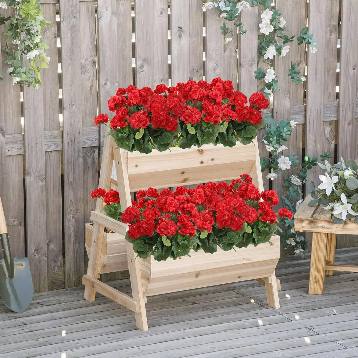 fleurs artificielles soie rouge vert modernes décoration intérieure anniversaire mariage baby shower