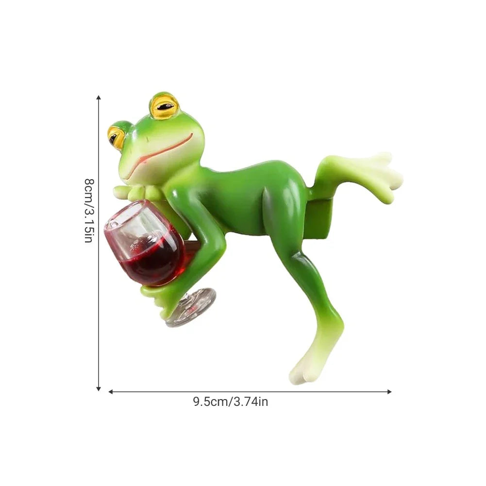 statue grenouille verte bleue jardin résine décorative pots fleurs outils pelle pioche chapeau succulentesintérieurextérieur