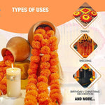 guirlande pompons orange jaune décoration intérieure maison festive halloween diwali pelucheuse ronde PVC