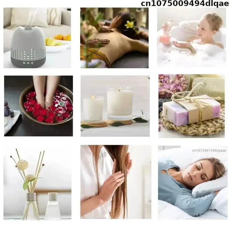 huile essentielle pure lotus bleu armoise neem flacon transparent classique parfum maison bougie savon