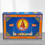 statues bouddha complète kit rituel instructions poudre sacrée rouleaux prières traditionnellements décoratives