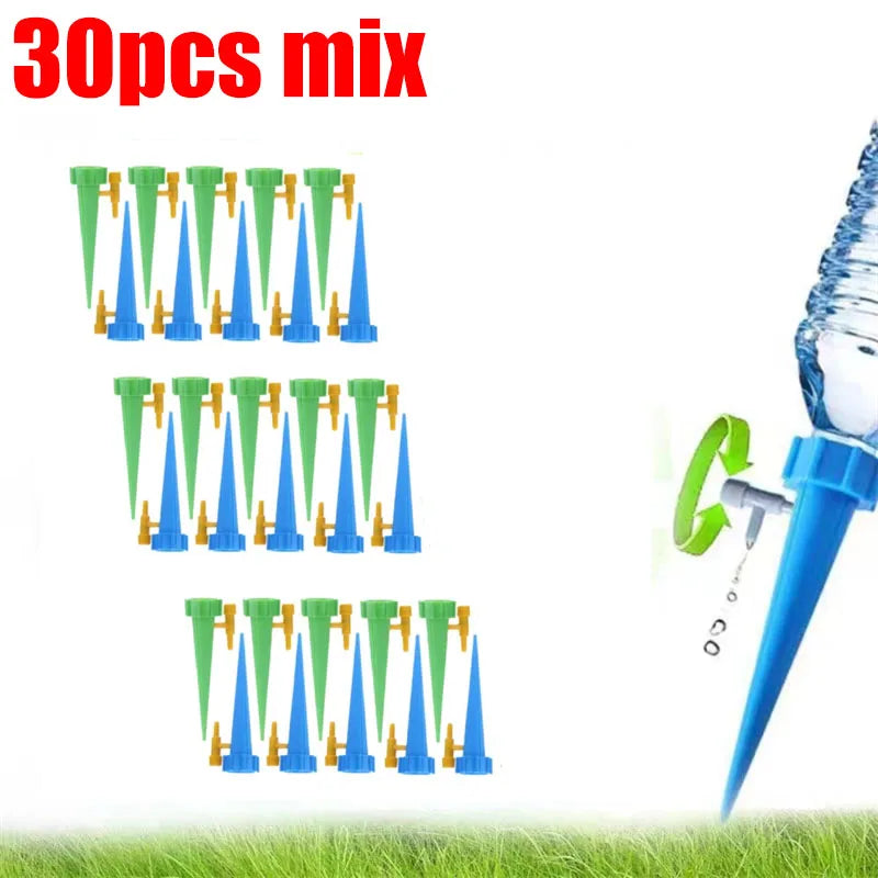 arrosage gouttelettes kit plantes auto arrosage bleu vert bouteille plastique valve ajustable modernes pratique