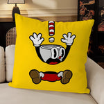 taies d'oreiller animées personnages cartoon jaune noir 40x40cm 45x45cm 50x50cm 60x60cm