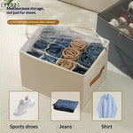 boîtes rangement chaussures tissu polyestère transparentes poignées cuir moderne 12 compartiments gris beige noir