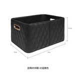 boîte rangement cuir matelassé poignées métalliques chambre moderne