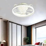 ventilateur lampe led noir blanc moderne télécommande lames transparentes chambre maison