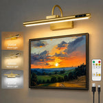 lampe led cadre or moderne rechargeable télécommande indicateur vis murale
