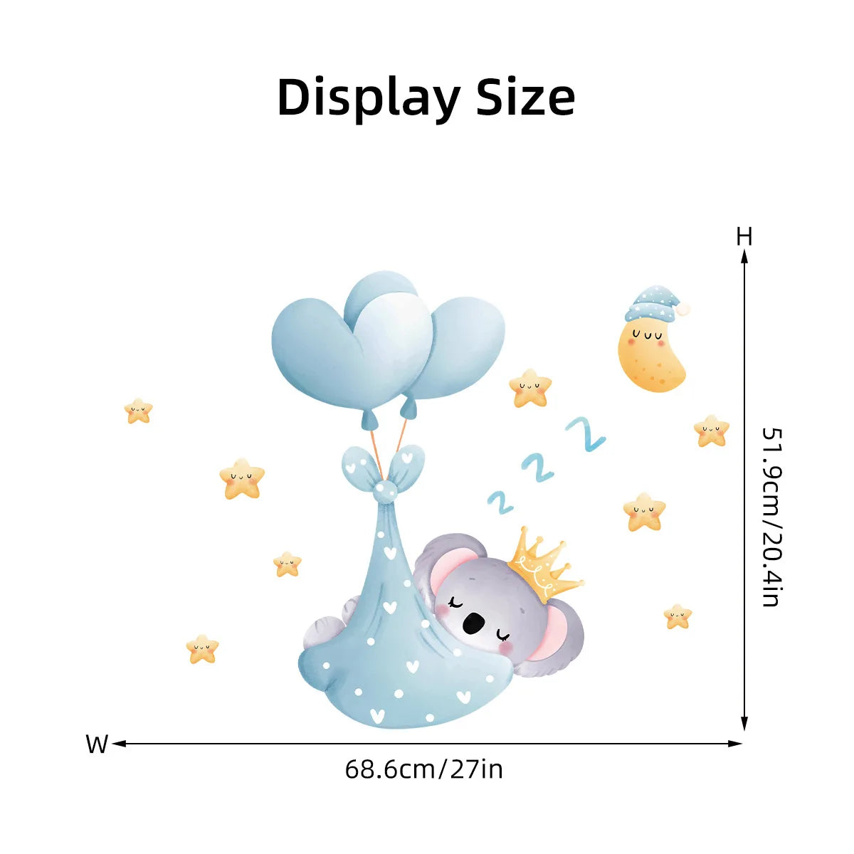 sticker mural spatial fusée planètes étoiles illustration enfant chambre croissance adhésif multicolore opacité