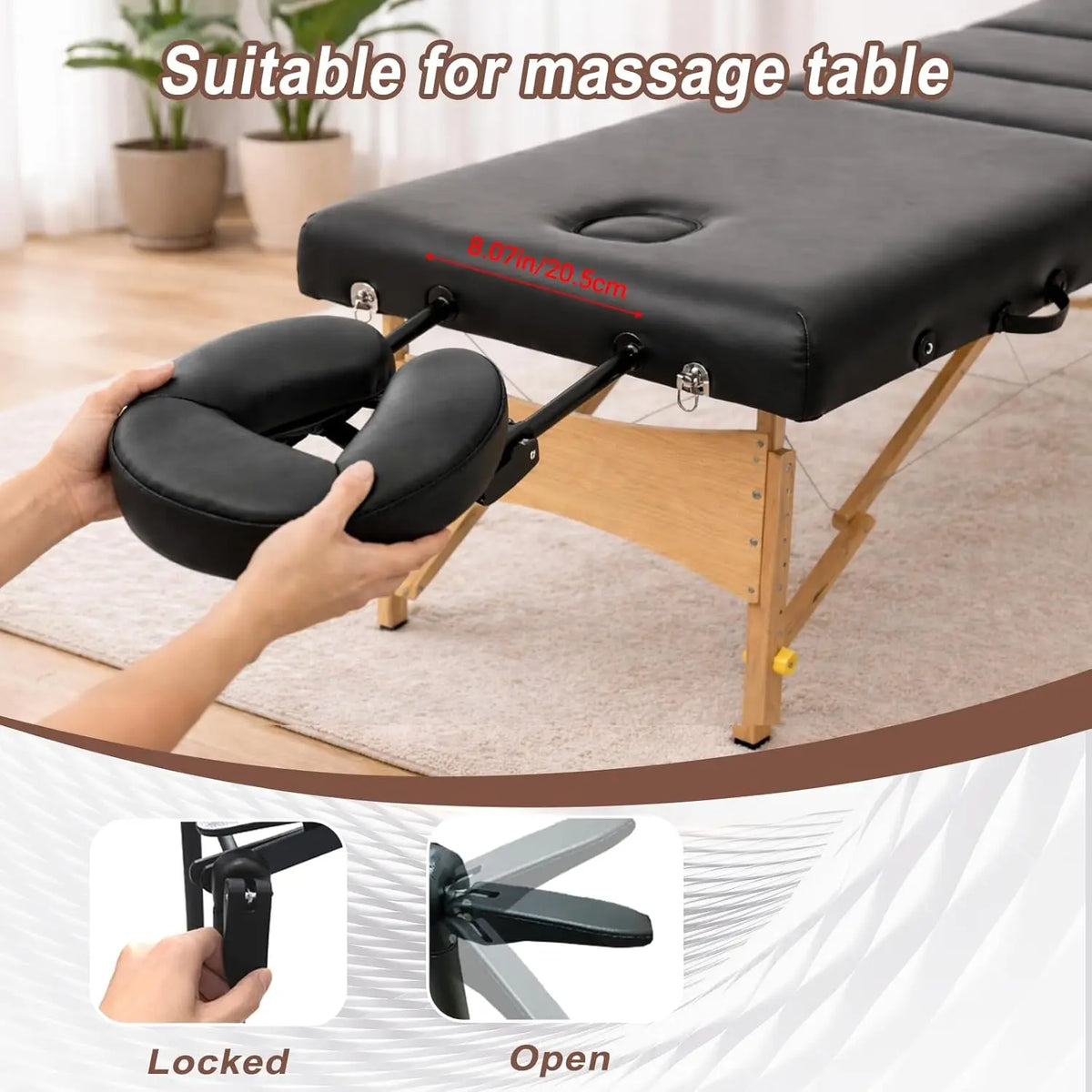 massage tête réglable lit table maison noir marron similicuir mousse mémoire forme moderne minimaliste