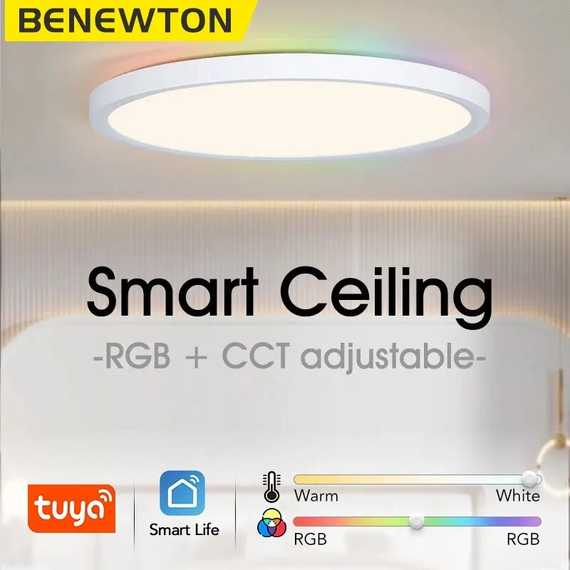 plafonnier intelligent led rgb blanc moderne murale éclairage quotidien adjustable smart lamp