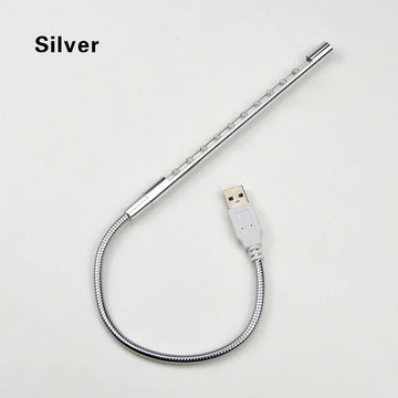 lampe led noir pince flexible interrupteur usb rechargeable moderne étude lecture