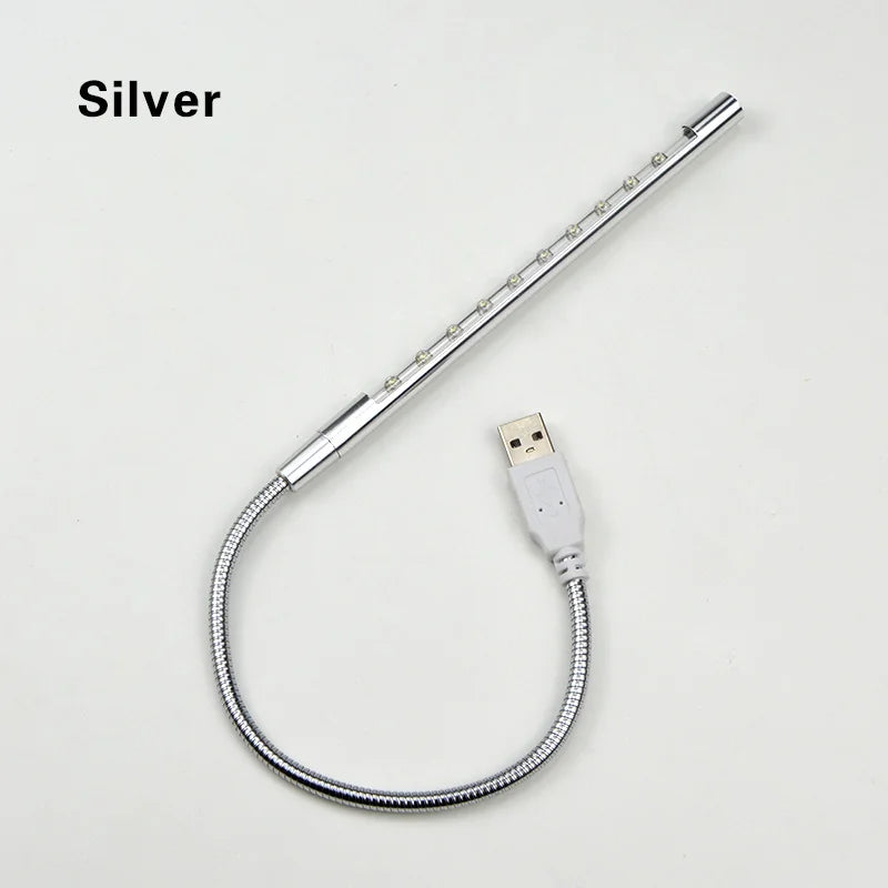 lampe led noir pince flexible interrupteur usb rechargeable moderne étude lecture