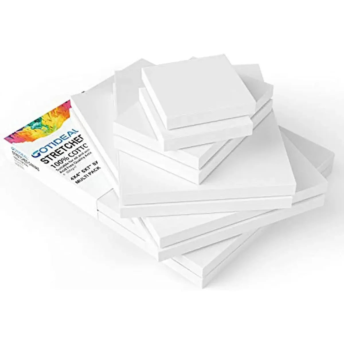 toiles d'art blanches modernes coton 10x10cm 4x4in 20x30cm 8x12in 30x50cm 12x20in