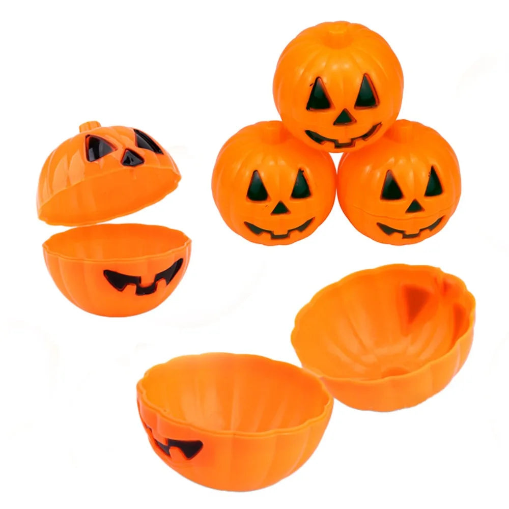 pot bonbons citrouille halloween yeux sourire orange 6cm 6cm
