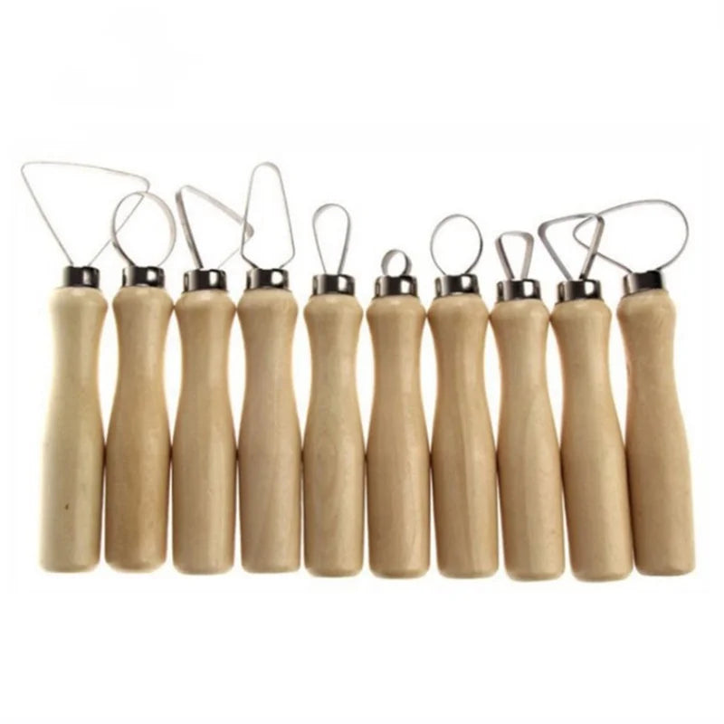 outils couture traditionnels anneau métallique bois naturel métal argenté set broderie tricotage artisanal
