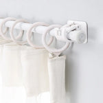 clip tringle rideau réglable blanc moderne auto adhésif support mural sans clous tige rideau