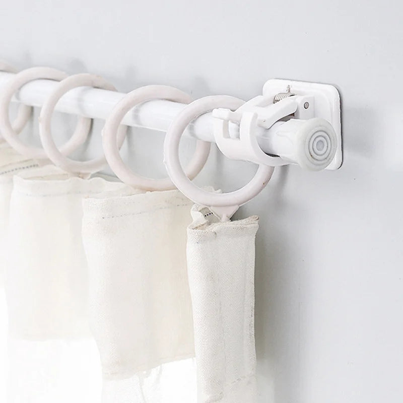 clip tringle rideau réglable blanc moderne auto adhésif support mural sans clous tige rideau