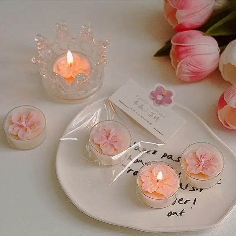bougies parfumées fleur rose blanche decoration maison anniversaire mariage printemps erotique floral