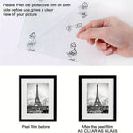cadres photo bois moderne noirs 11x14 inch plusieurs tailles panneau transparentintérieur Londres Tour Eiffel