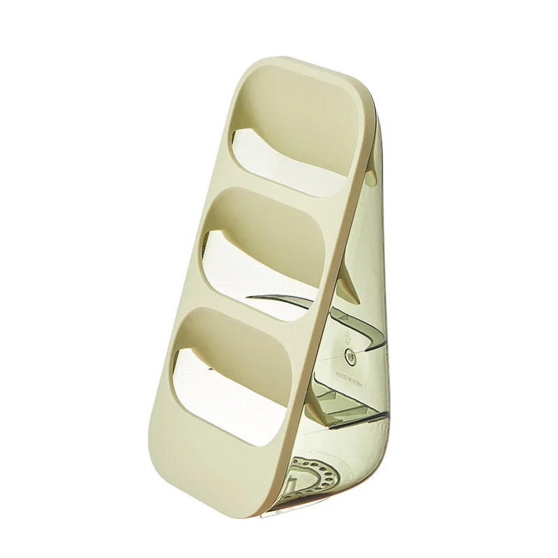 porte couverts transparent moderne gris vert rose cuillères fourchettes couteaux utilisation multiple réutilisable plastique