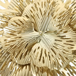 décoration murale moderne fleur dorée feuilles linéaires maison sculpture métal