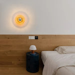 lampes murales modernes verre ondulé orange bleu turquoise blanc minimaliste chambre entrée