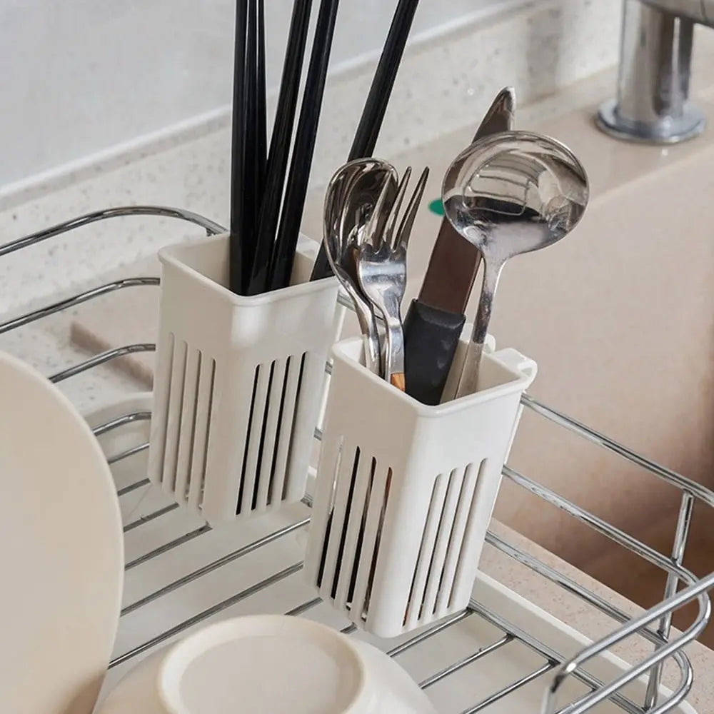 porte couverts blancs clips rangement moderne respectueux environnement drainage couverts cuisine plastique