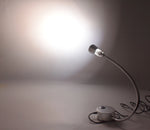 lampe murale led gooseneck réglable argentée moderne interrupteur tactile usb
