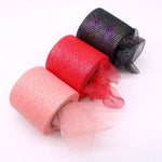 rubans tulle pailletés couleurs blanc rose beige vert bleu noir rouge semi opaques élégants