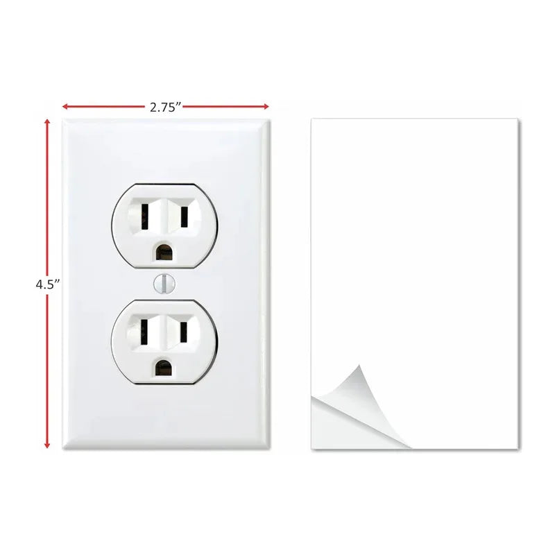 autocollants faux interrupteur blanc moderne adhésif décoration murale maison 10 pièces