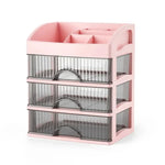 boîte rangement tiroirs transparente blanc moderne organisateur cosmétique multifonctionnelle double