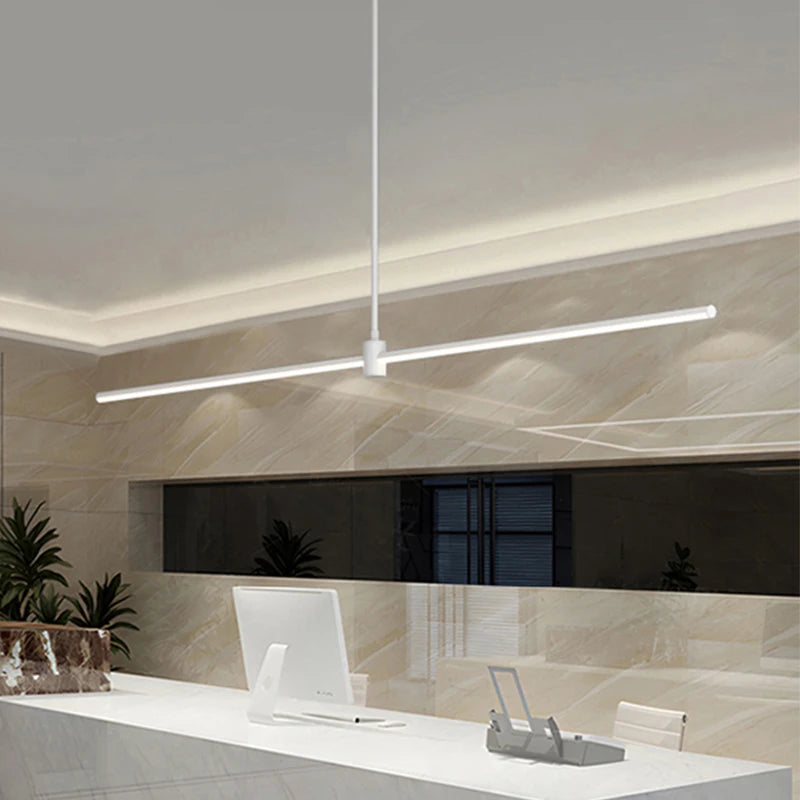 lampe suspension moderne noire aluminium lisse 80cm 100cm 120cm variable