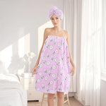 serviette bain rapide fleur bleu rose violet vert absorption rapide machine lavage simple confortable