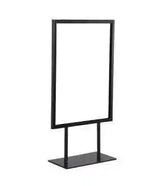 affichage publicitaire double face porte affiche A4 noir blanc moderne pied fixe cadre