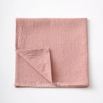 serviettes coton rose pâle minimaliste 40x40cm réutilisables table maison party