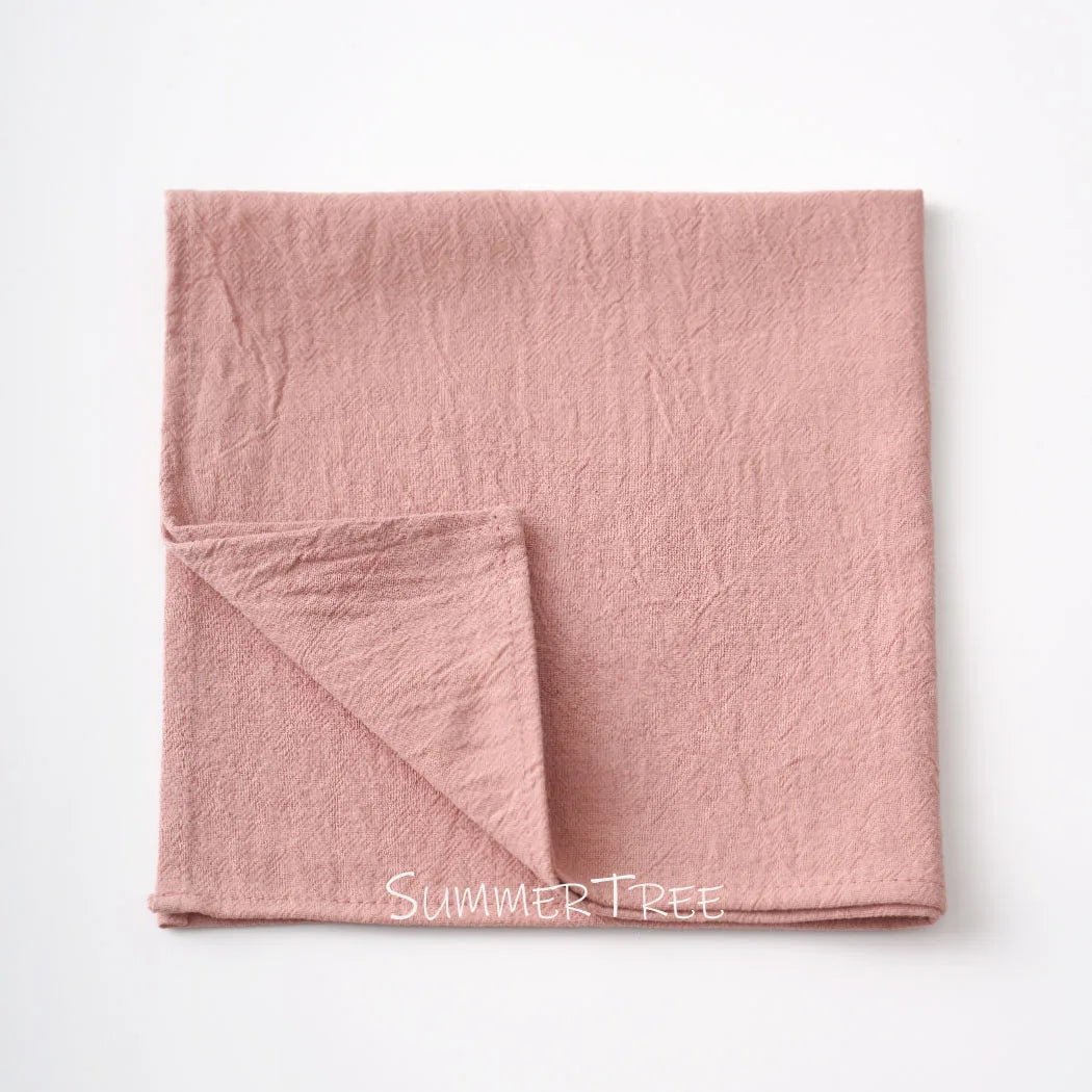 serviettes coton rose pâle minimaliste 40x40cm réutilisables table maison party