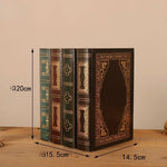 boîtes rangement vintage ornements livre décorative réutilisables ornement doré motifs géométriques