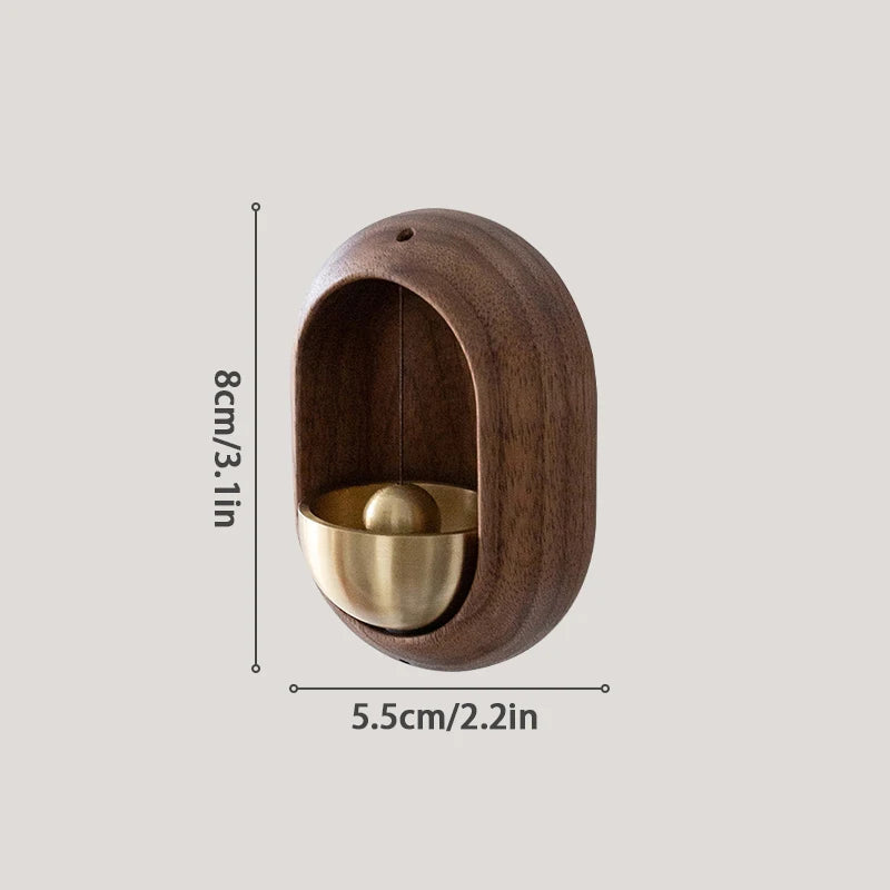 cloche porte or bois naturel papillon chinois deco classique wind chime fixations
