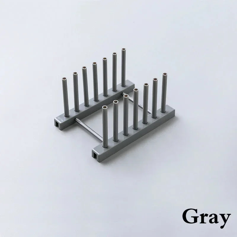 rack vaisselle moderne plastique transparent opaque clips gris blanc pratique organisation cuisine